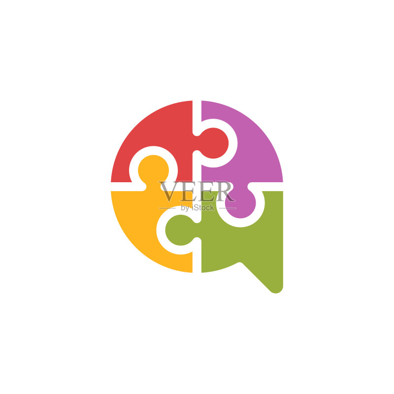 拼图语音气泡图标图标素材