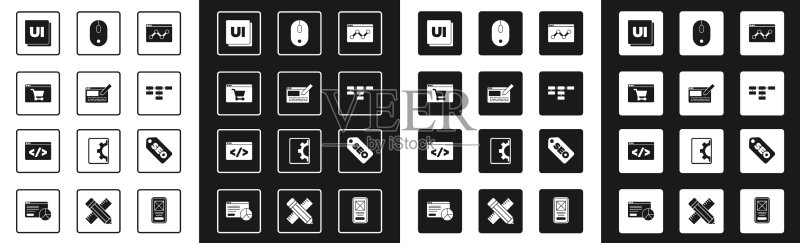 网站统计UI或UX在线设计合集图标素材