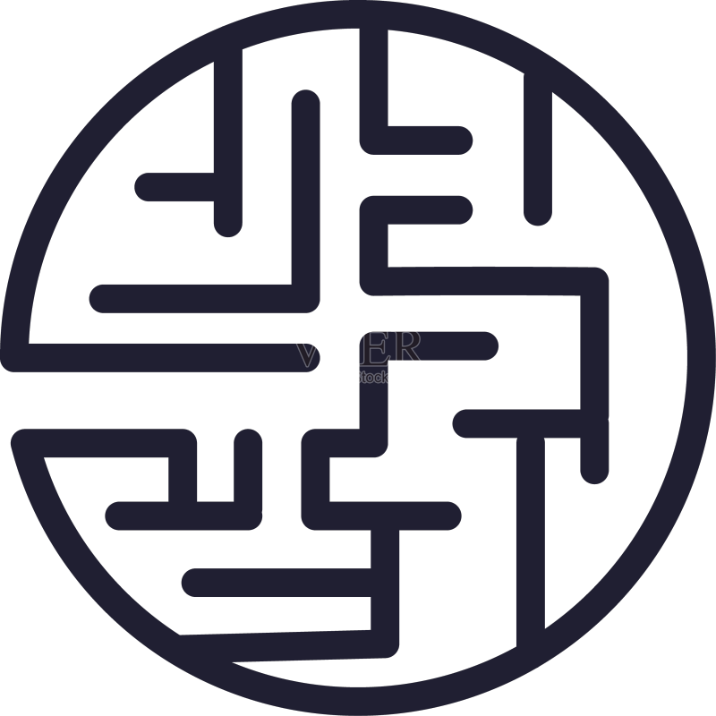 迷宫圆形图标图标素材