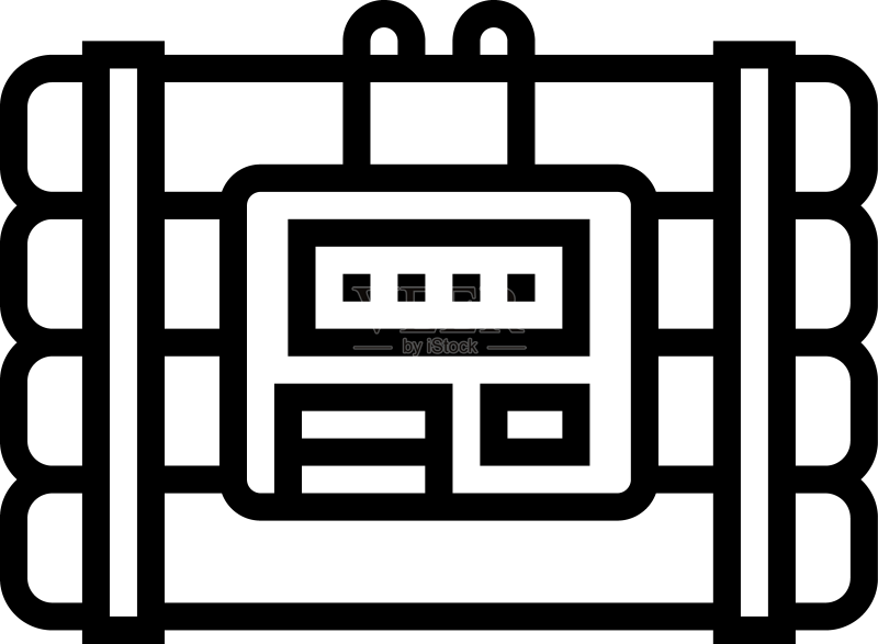 危险炸弹线性图标图标素材