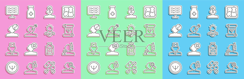 心理学中的问题发现图标素材