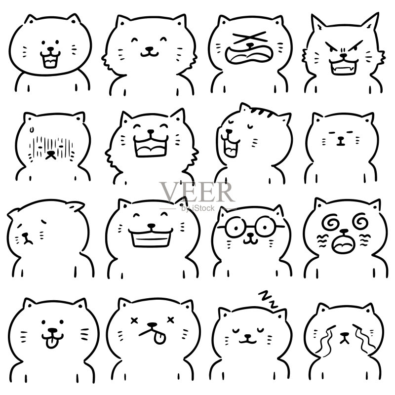 猫咪套装图标素材