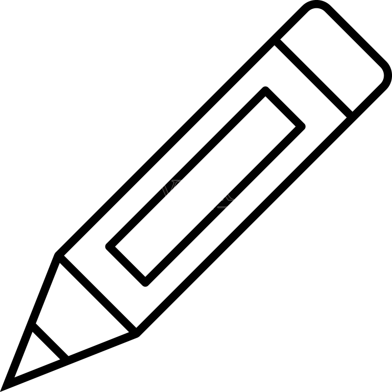 黑色铅笔线条图标图标素材
