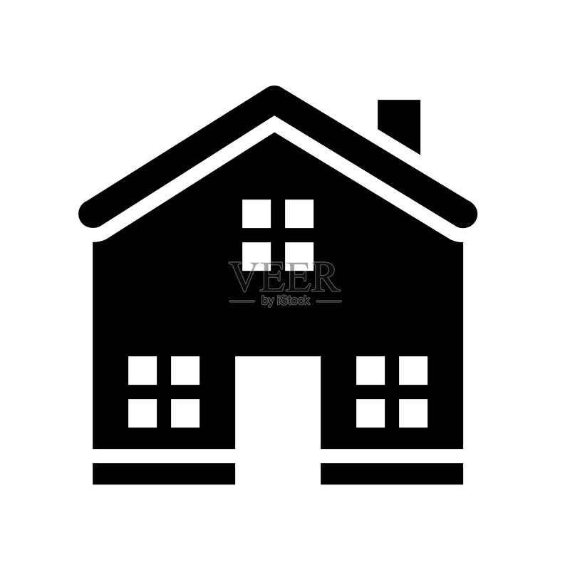 住宅房屋外观图标素材