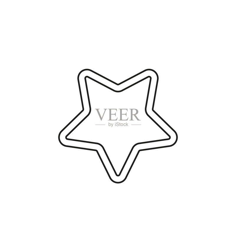星星符号评级或奖励形状成功图标素材