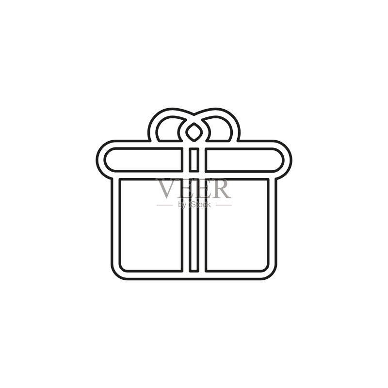 商业公司礼品盒标志图标素材
