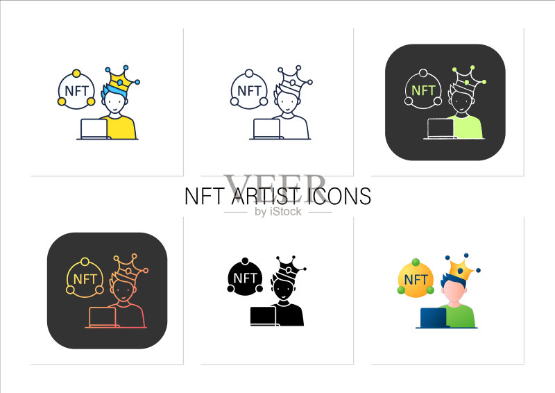 NFT艺术家图标集图标素材