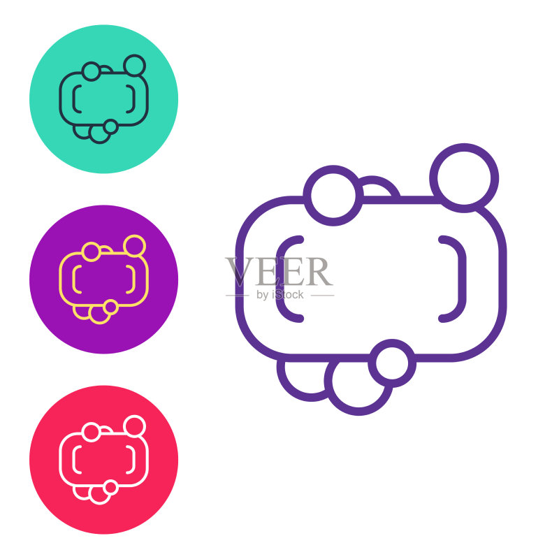 肥皂线条图标组合,白色背景图标素材
