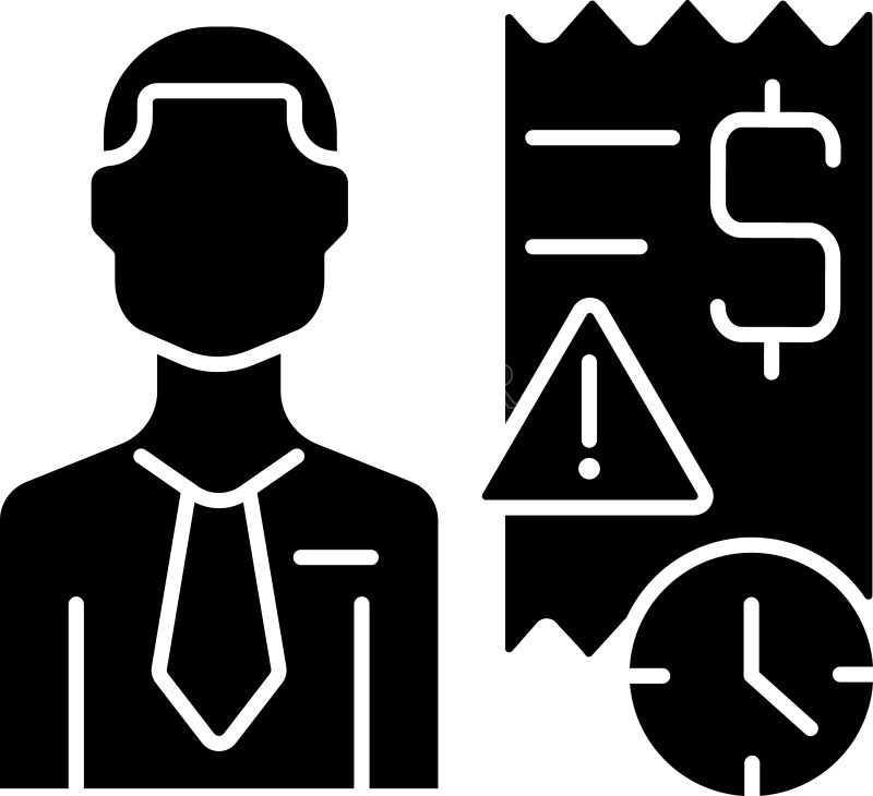 收款人黑色标志图图标素材