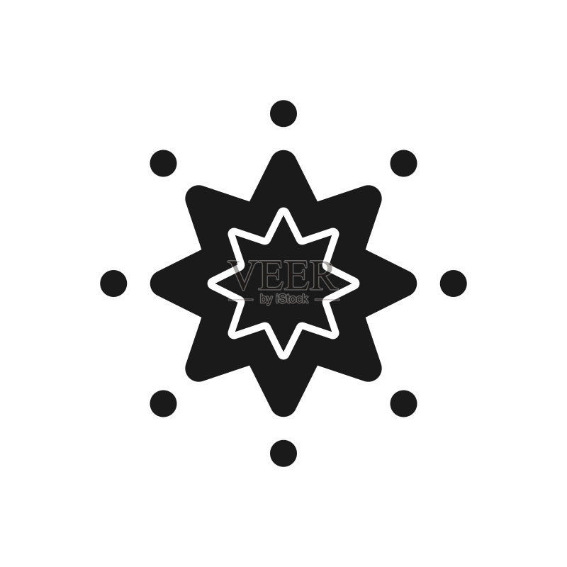 卓越图标。白色背景上的闪亮星星矢量图图标素材