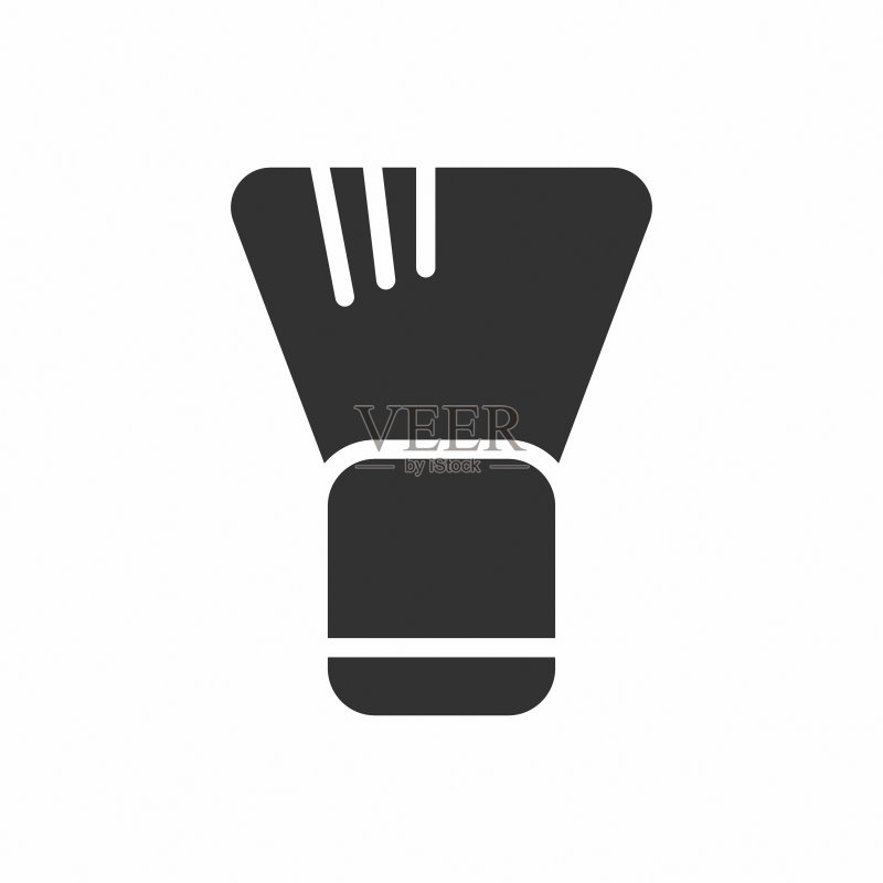 剃须刷Glyph矢量图标设计图标素材