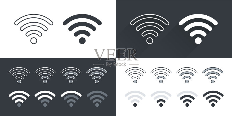 Wi-Fi无线网络图标集图标素材