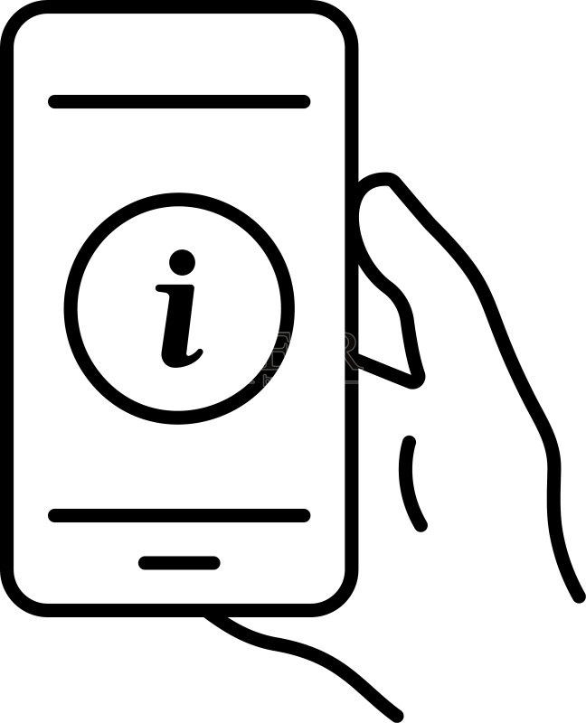 显示信息的手持手机图标素材