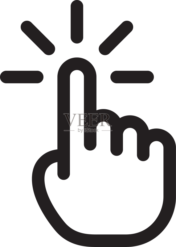 手部光标点击此处符号触摸图标图标素材
