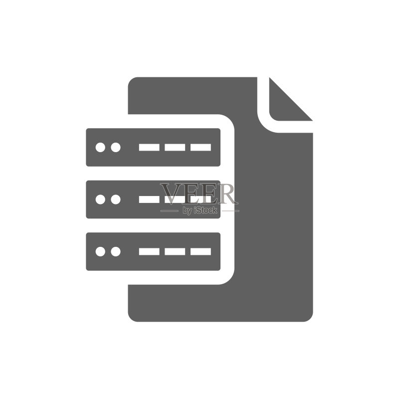 数据库、文档、托管图标灰色矢量图形图标素材