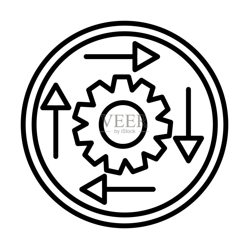 自动图标。在白色背景上隔离的细线性自动轮廓图标。用于网络和移动的线条矢量自动标志、符号。图标素材