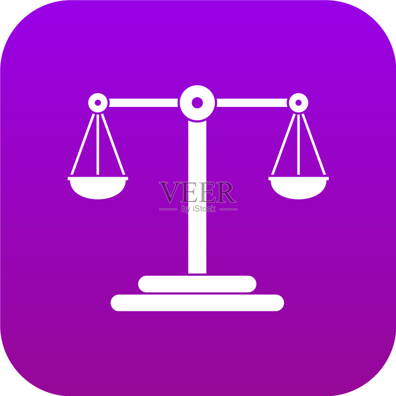 紫色数字天平图标图标素材