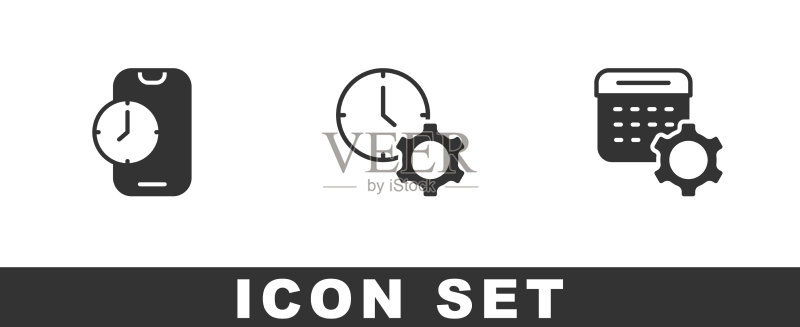 闹钟App手机时间管理图标素材