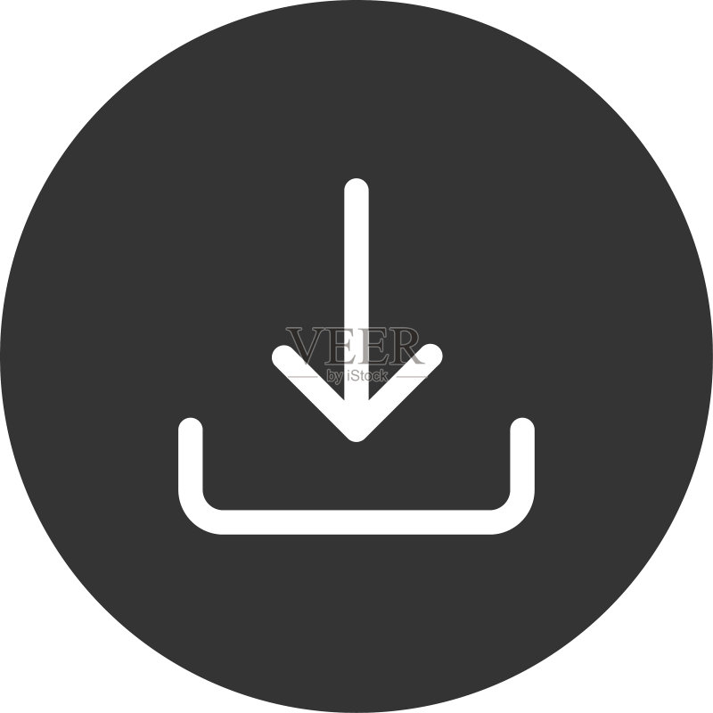 网站适用的现代风格下载图标图标素材