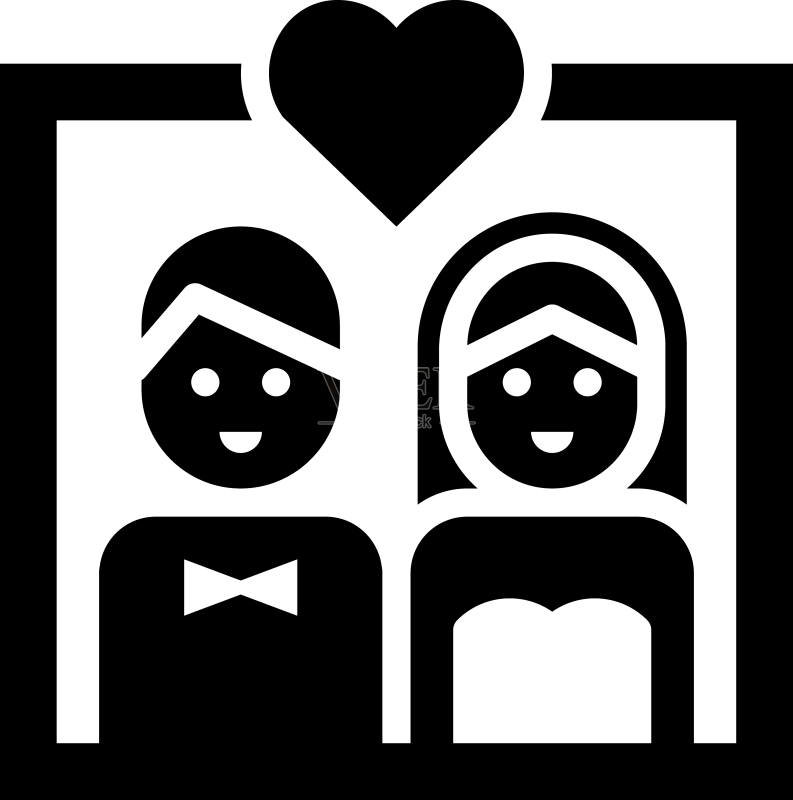 婚礼情侣照片图标图标素材