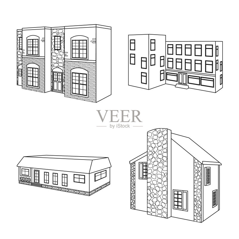城市和建筑标志合集图标素材