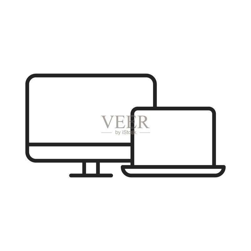 线性风格的设备与技术网页图标图标素材