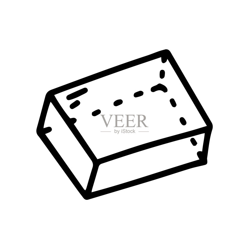 平行六面体线条涂鸦简约图标图标素材