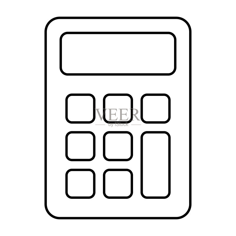 数学计算器Web按钮矢量图图标素材