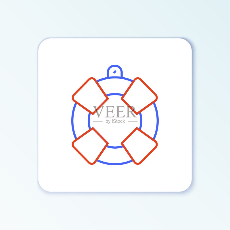 线条救生圈图标图标素材