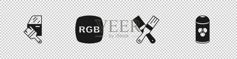 汽车油漆RGB喷涂刷图标素材