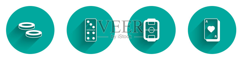跳棋游戏筹码多米诺骨牌桌上足球图标素材