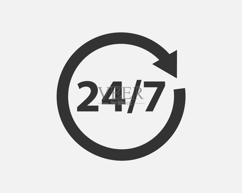 24小时全天候服务图标符号图标素材