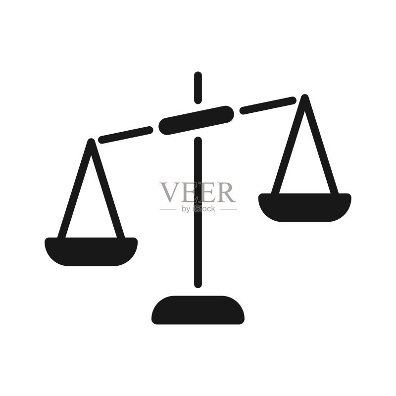 天平剪影图标图标素材
