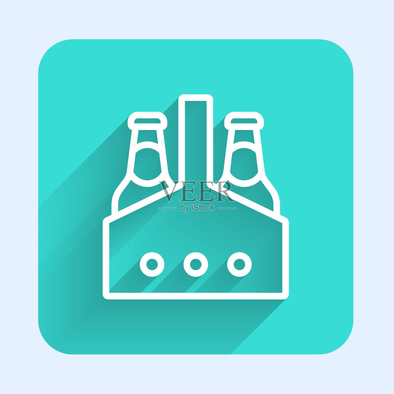 带帽的一包啤酒瓶图标图标素材