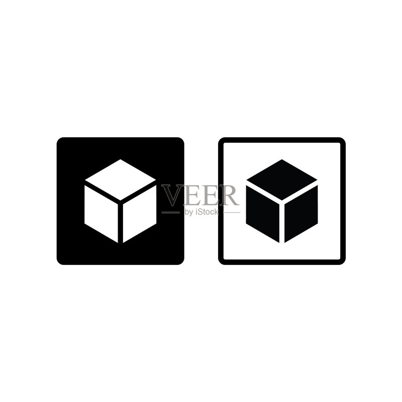 盒子立方体图标图标素材