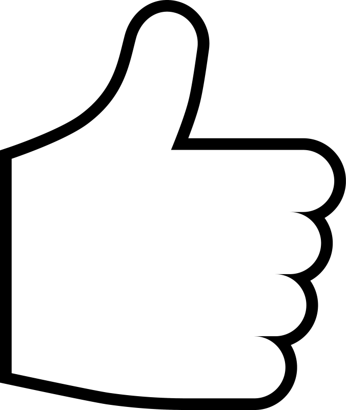 拇指向上手势点赞符号线条图标图标素材