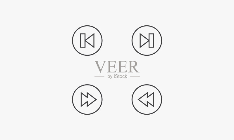 白色背景上的缓冲图标图标素材