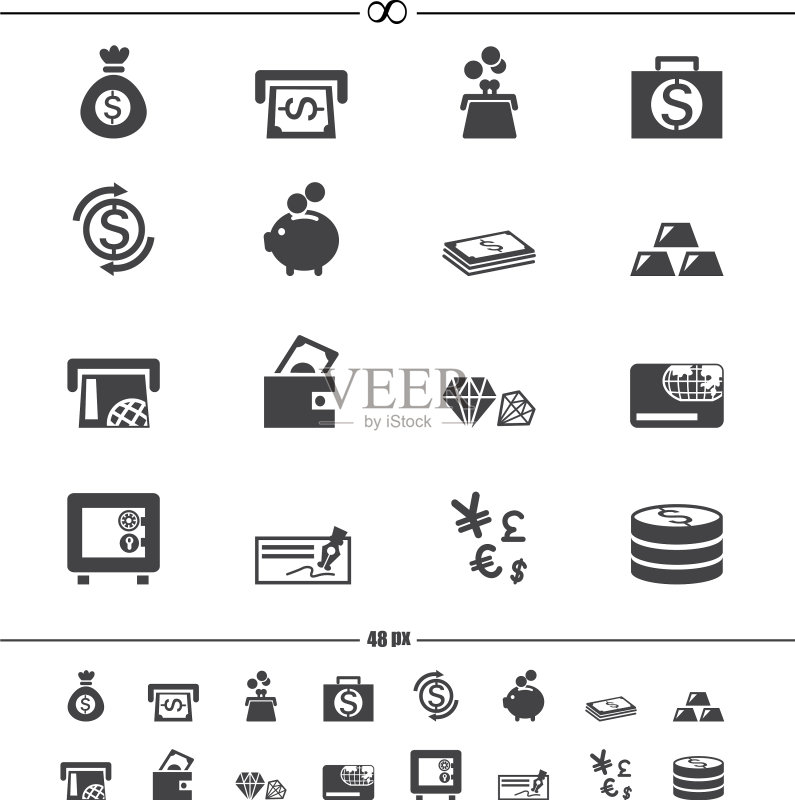货币图标(EPS10格式)图标素材