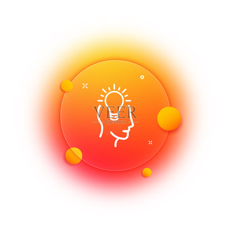 创意灯泡图标:商业广告矢量线稿图标素材