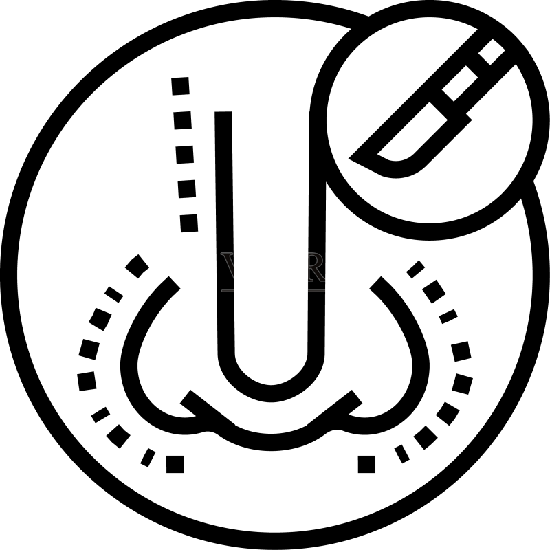 鼻整形手术线条图标图标素材