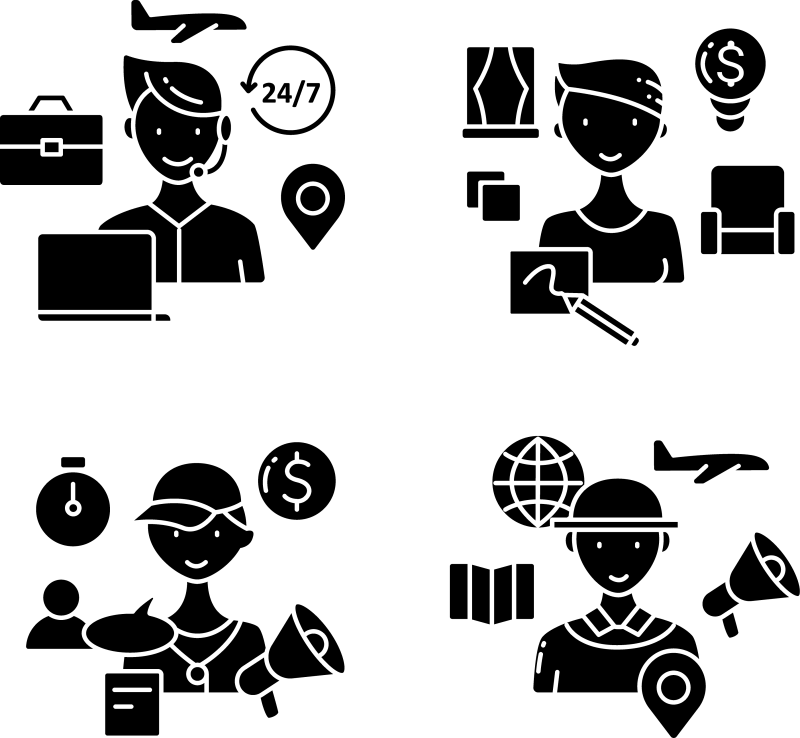 小型企业主字形图标集图标素材
