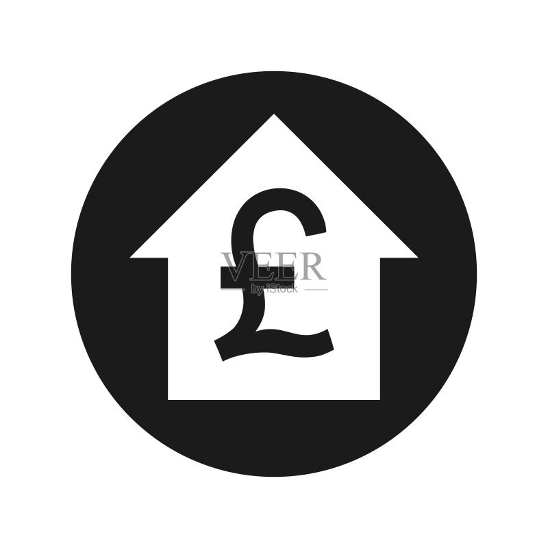 英镑价值增长黑色矢量图标图标素材