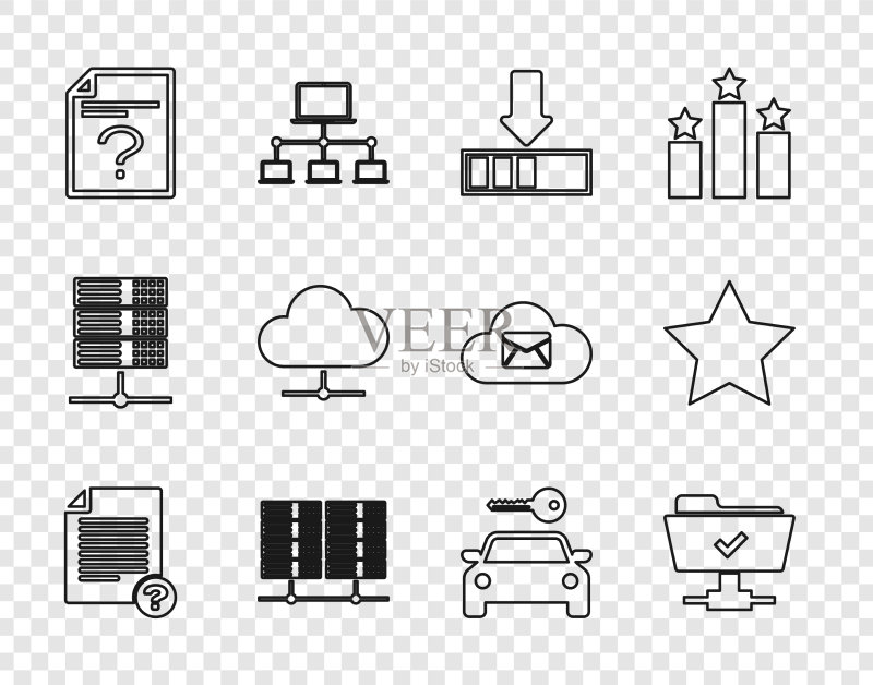 未知文档的FTP操作图标素材