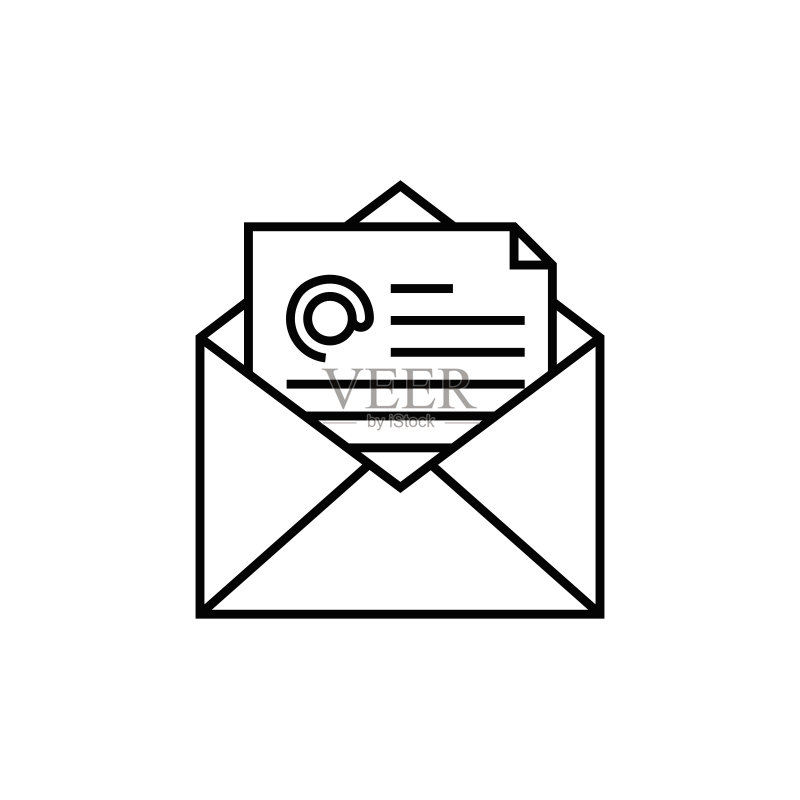 E-mail营销线性图标图标素材