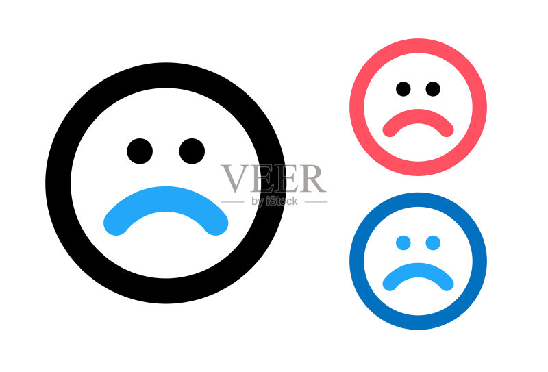 悲伤表情符号图标图标素材