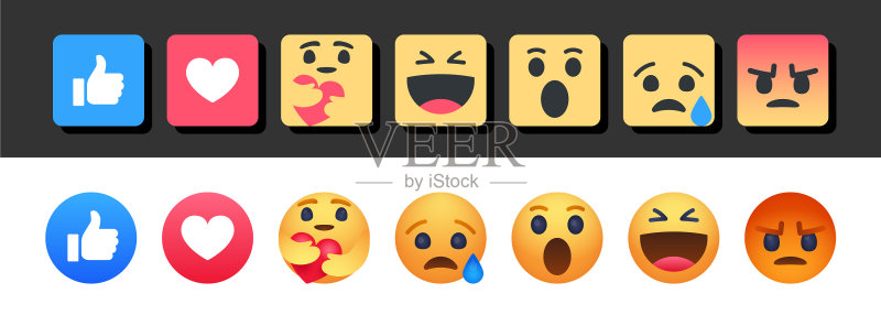卡通气泡表情符号图标素材