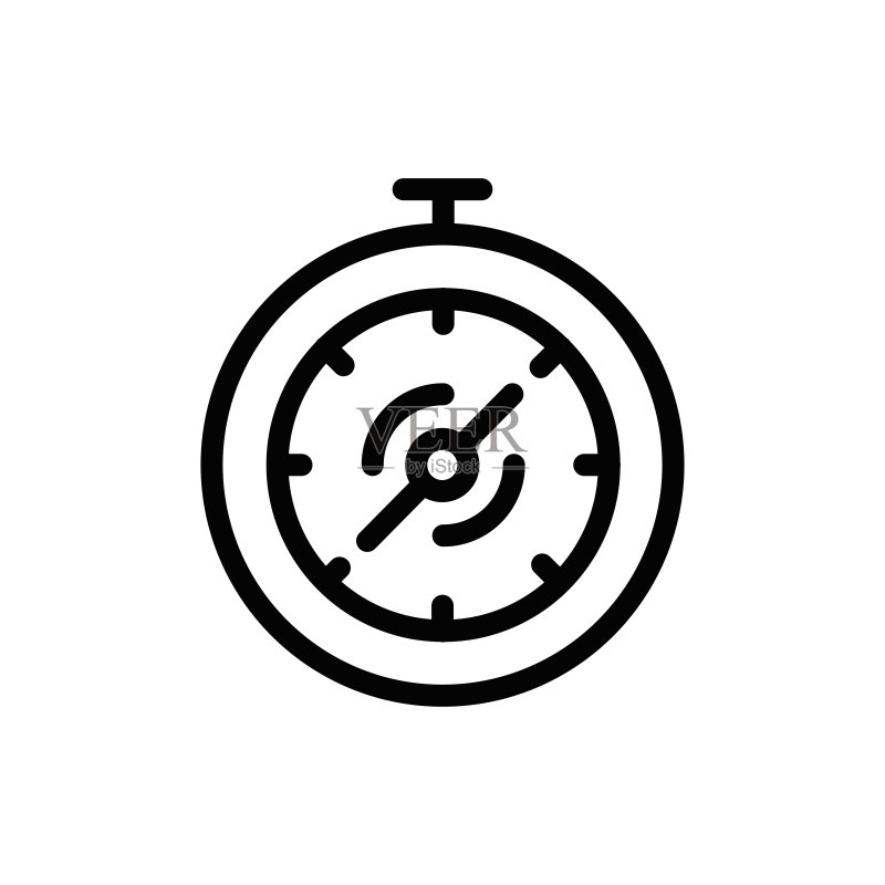 指南针线性图标图标素材