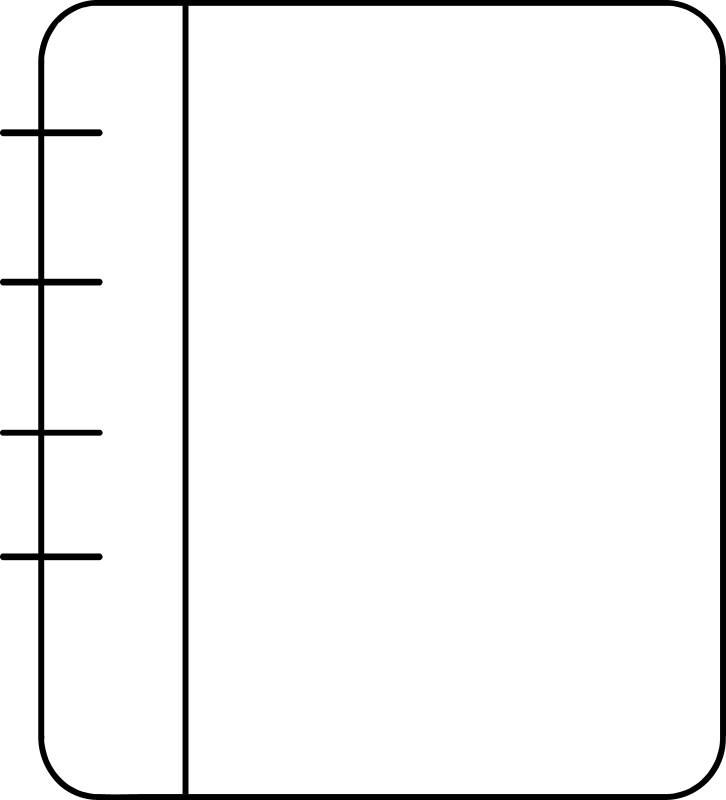手绘笔记本细线图标图标素材