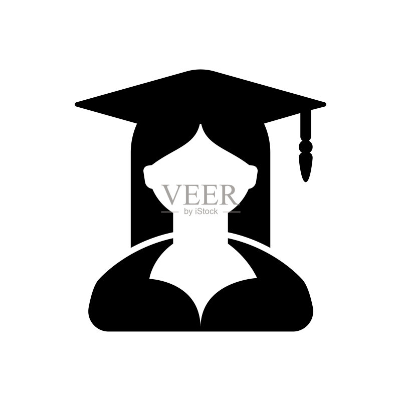 戴毕业帽的女学生图标图标素材