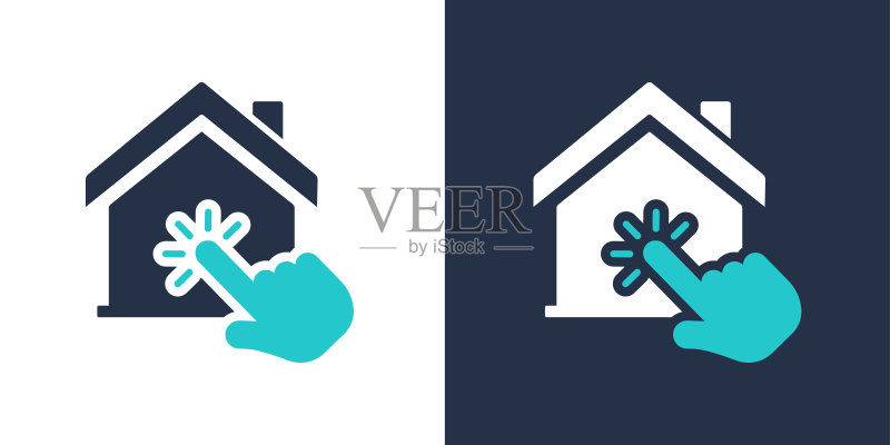 房屋选择图标矢量插图,适用于网站设计、logo、APP、模板、UI等图标素材
